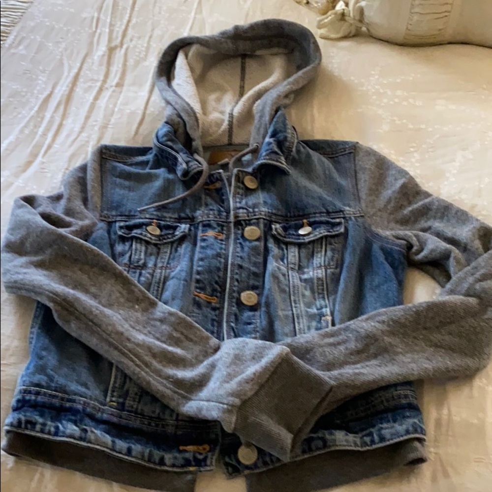 NWOT Women American eagle denim&sweatshirt jacket